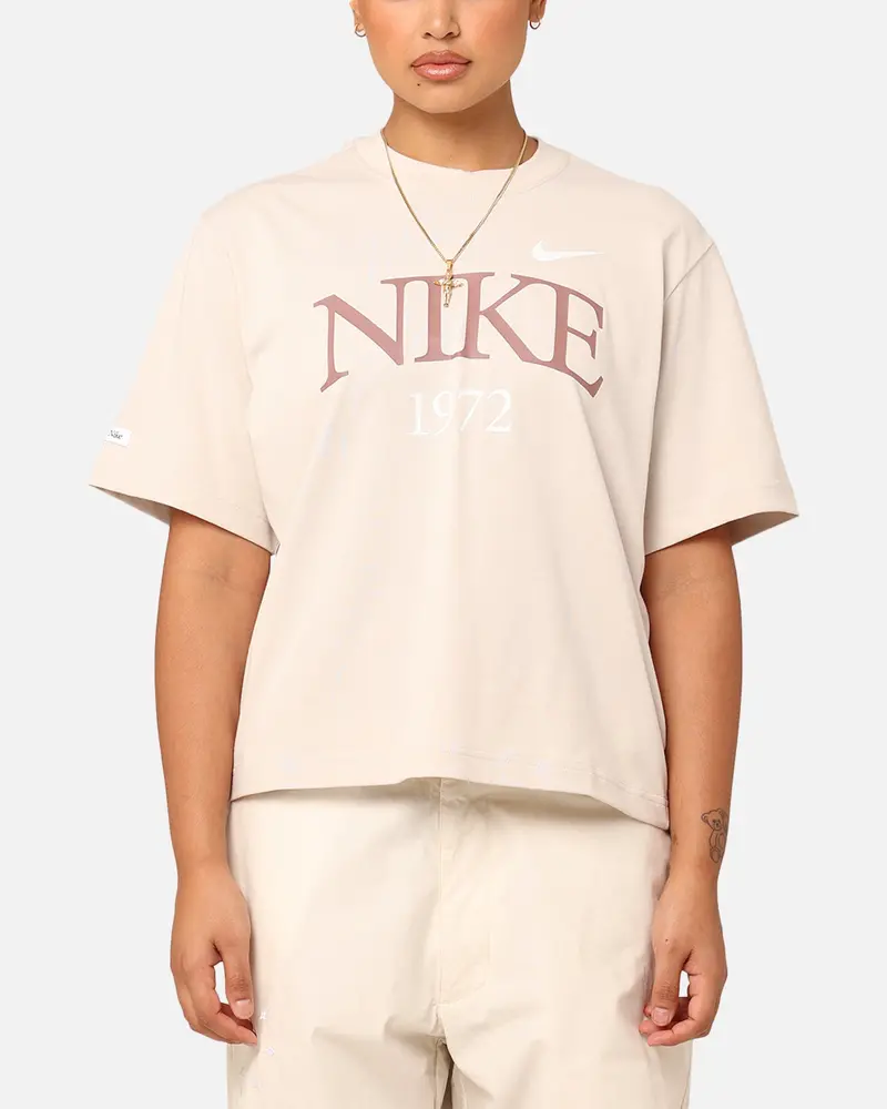 Nike Women's Sportswear Classic Boxy T-Shirt Light Orewood Brown 1