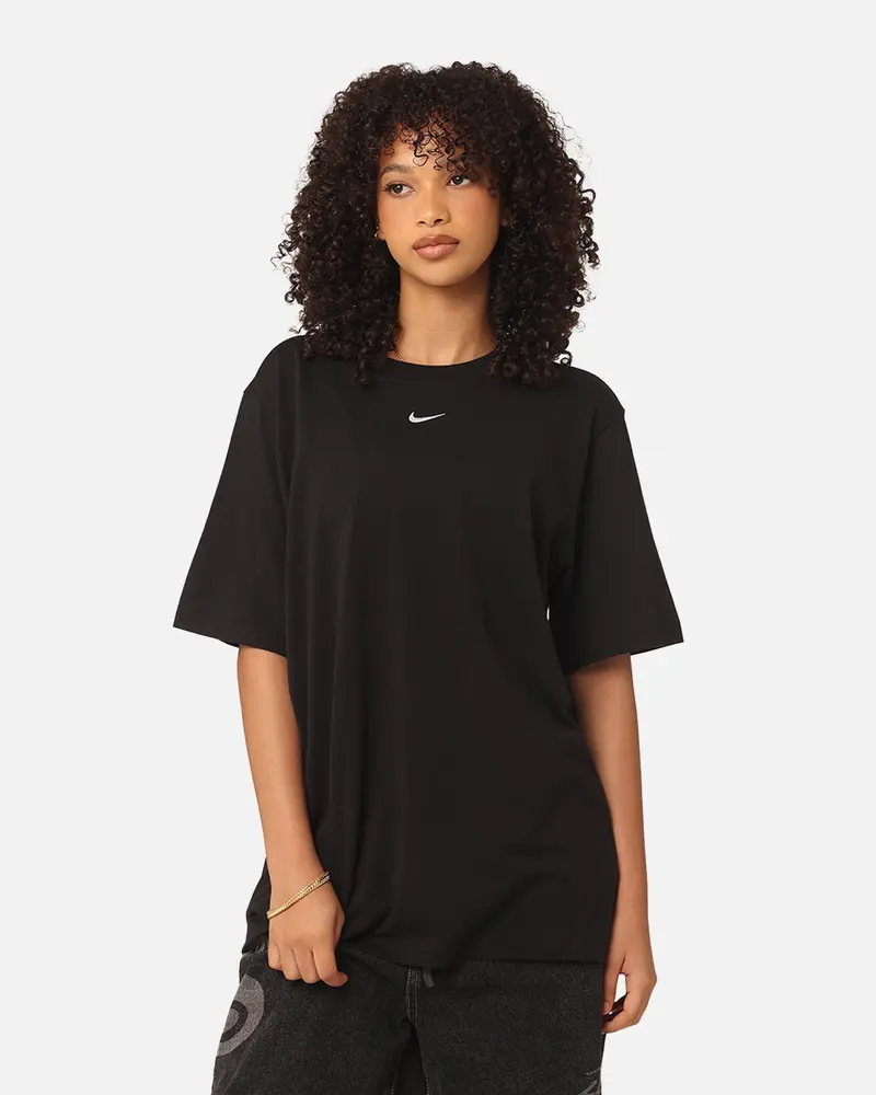 Nike Women's Sportswear Essentials T-Shirt Black/White 1