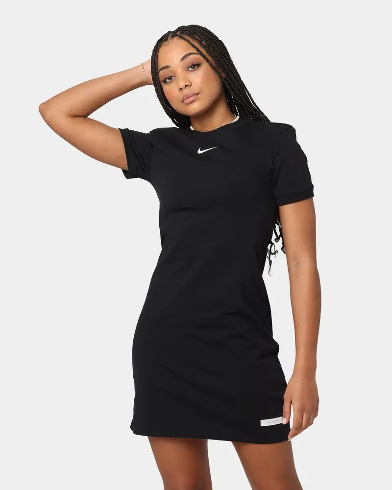 Nike Women's Sportswear Icon Clash Short Sleeve Dress Black 1