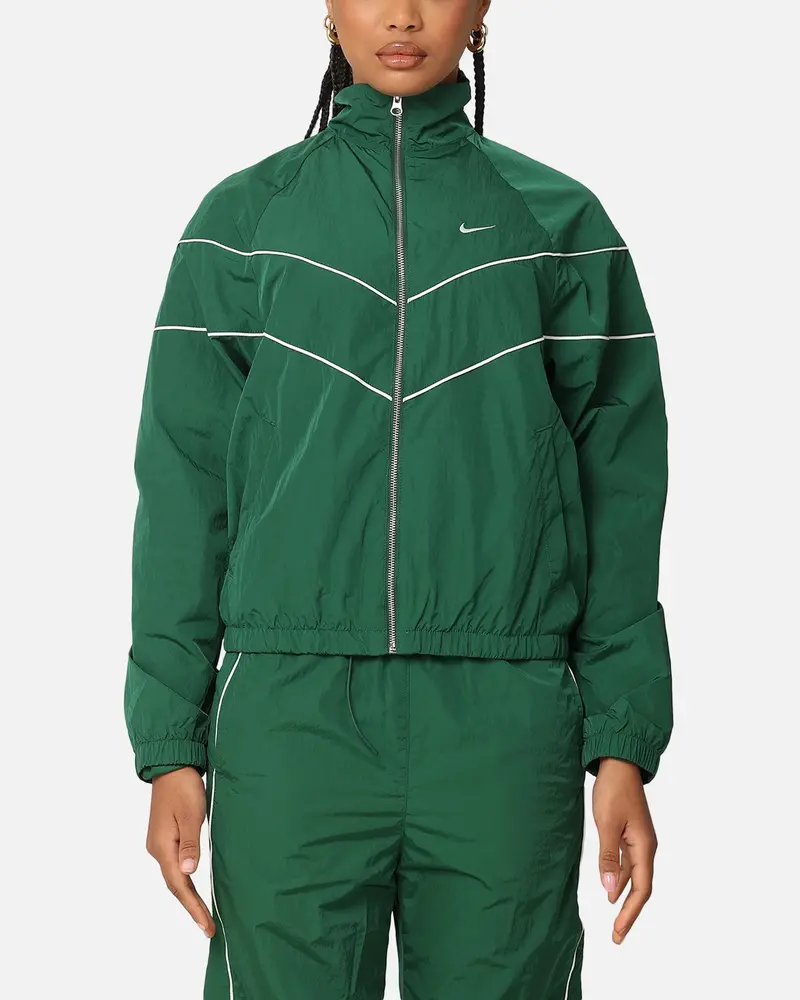Nike Women's Sportswear Loose Uv Woven Full-Zip Jacket Gorge Green/Sail 1