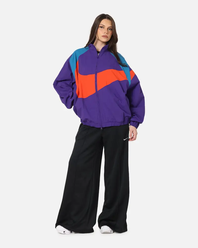 Nike Women's Sportswear Mid-Rise Wide-Leg Track Pants Black/Black/Sail 2
