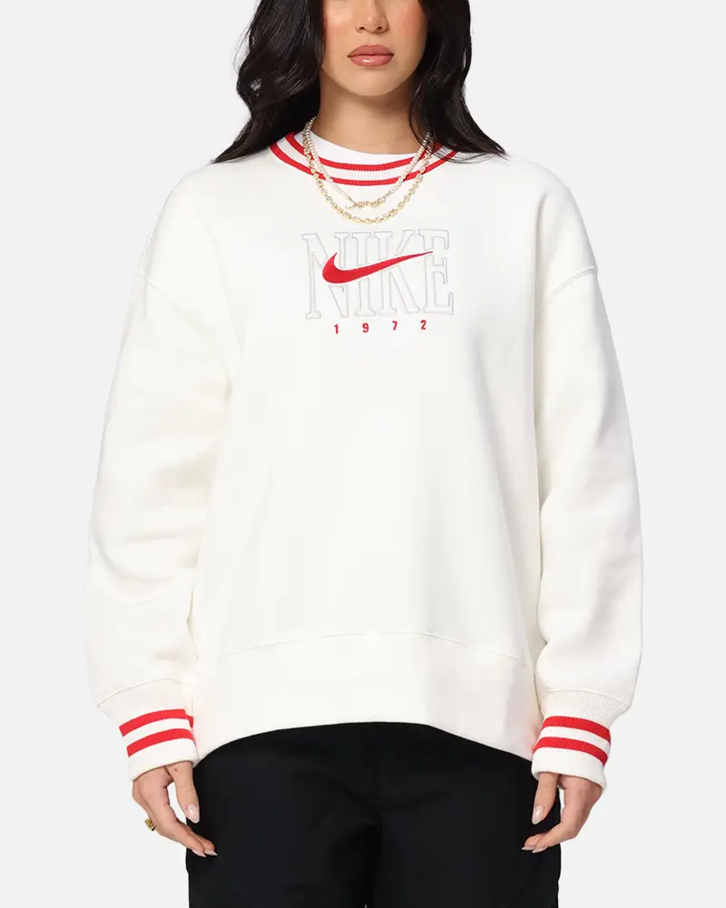 Nike Women's Sportswear Phoenix Oversized Graphic Fleece Sweatshirt Sail 1