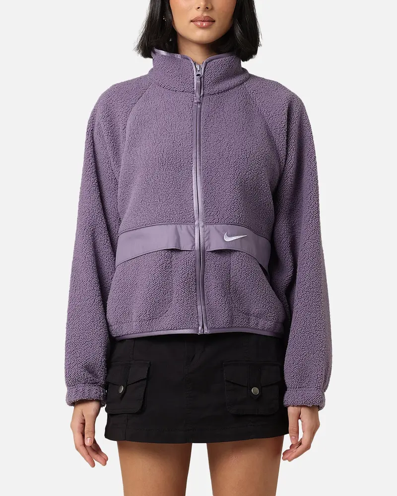 Nike Women's Sportswear Sherpa Jacket Daybreak/Oxygen Purple 1