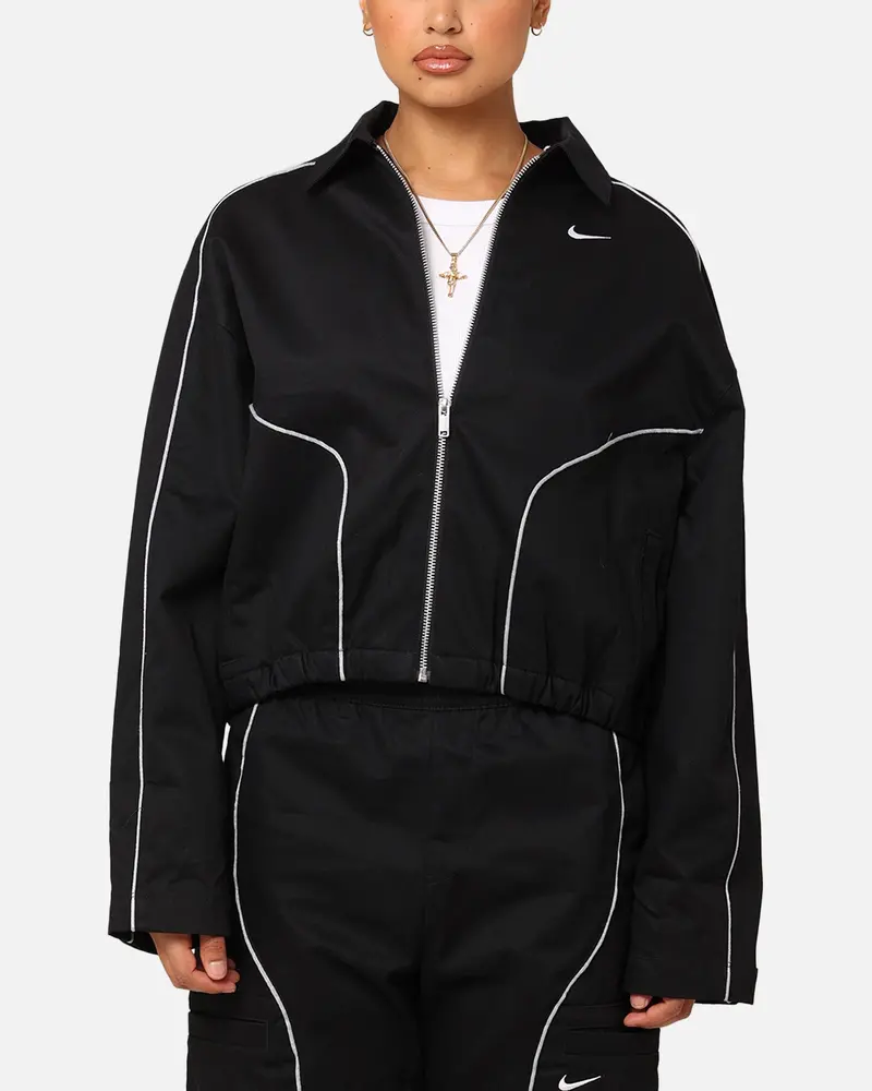 Nike Women's Sportswear Street Woven Jacket Black/Light Plum 1