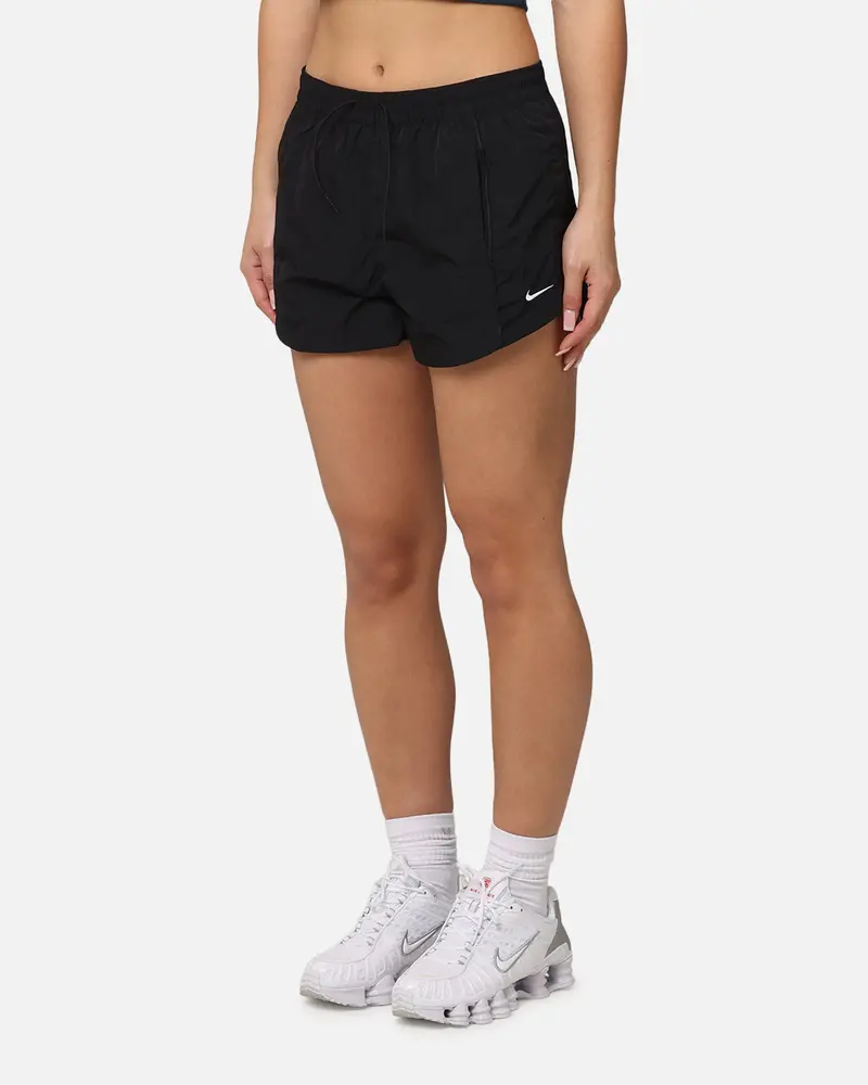 Nike Women's Sportswear Windrunner Mid-Rise 2" Woven Shorts Black/White 1