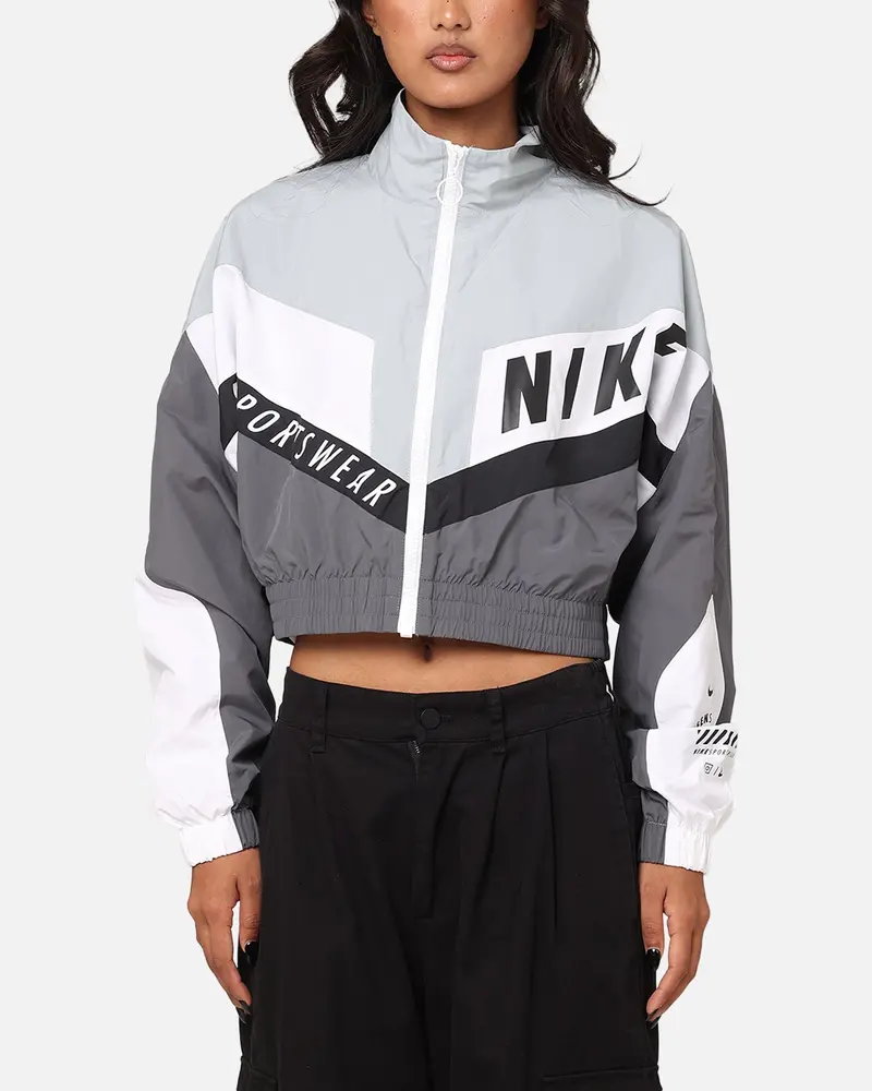 Nike Women's Sportswear Woven Street Jacket Iron Grey/Light Pumice/White 1