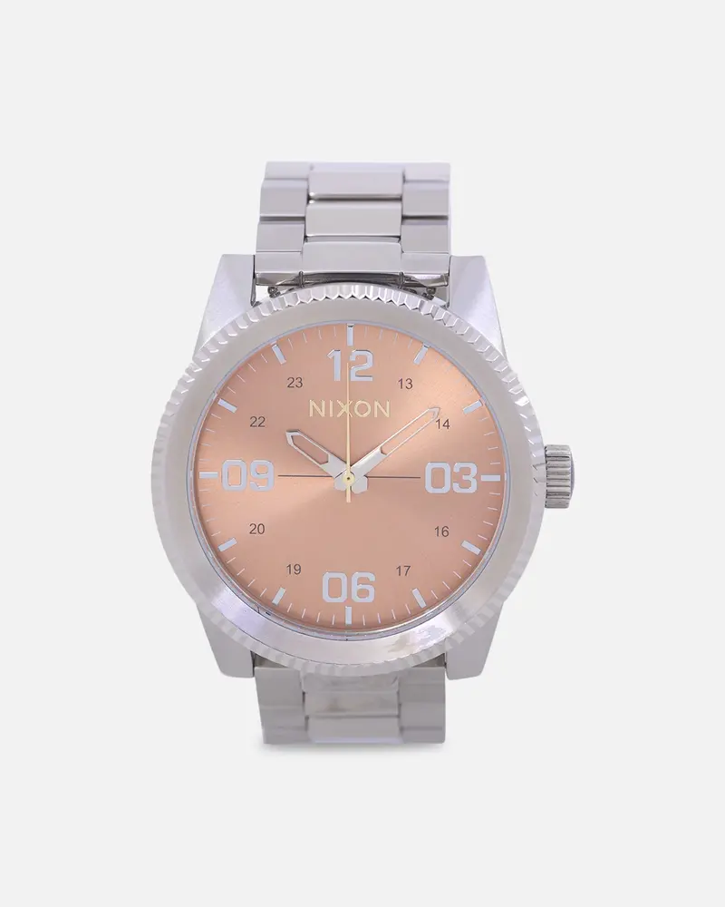 Nixon Corporal Stainless Steel Watch Silver/Coral 1