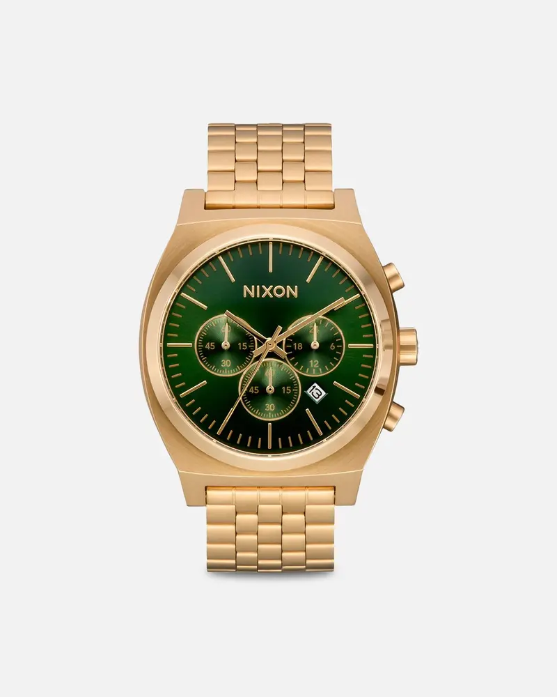 Nixon Time Teller Chrono Watch Gold/Green 1