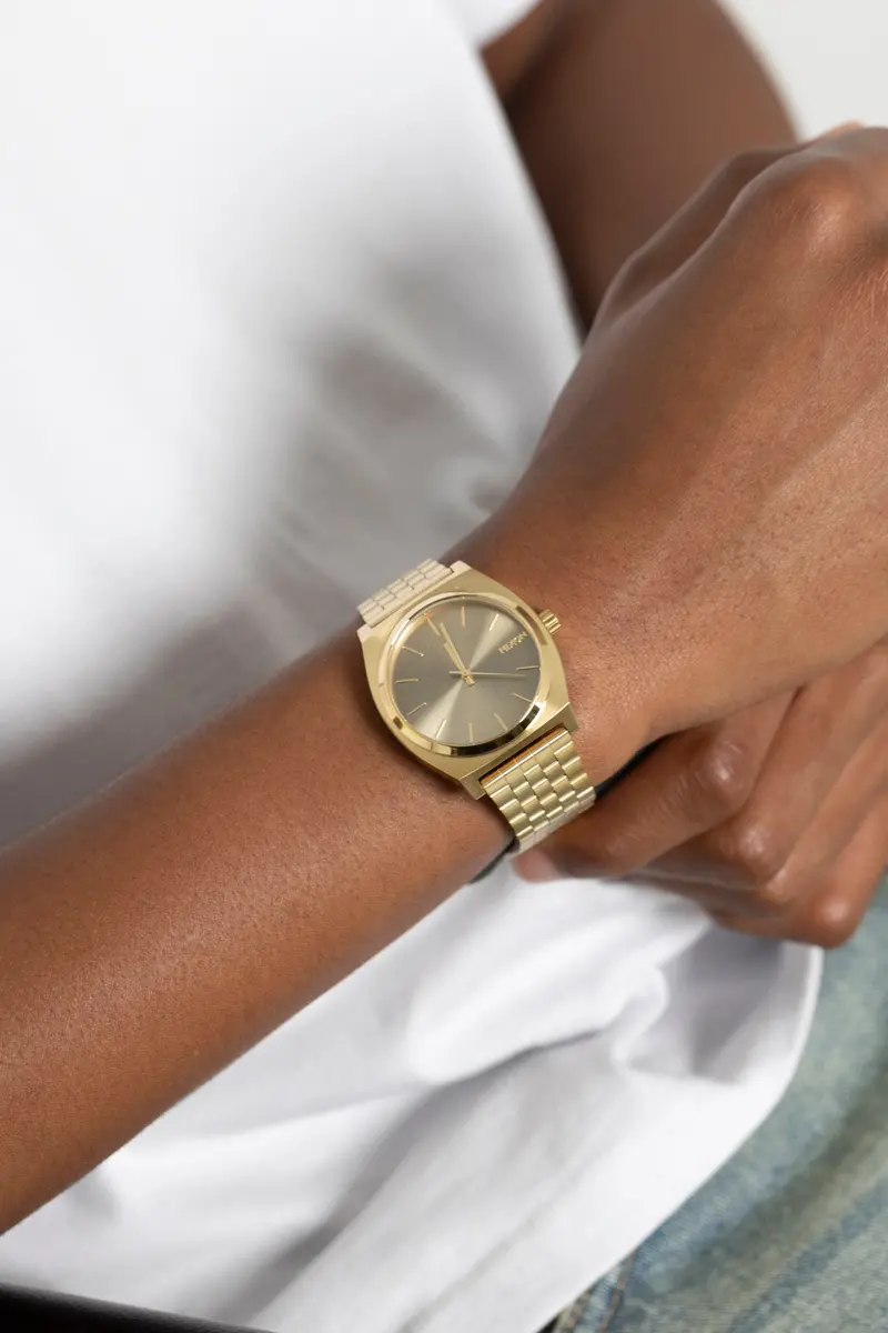 Nixon Time Teller Watch Light Gold/Vintage White 1