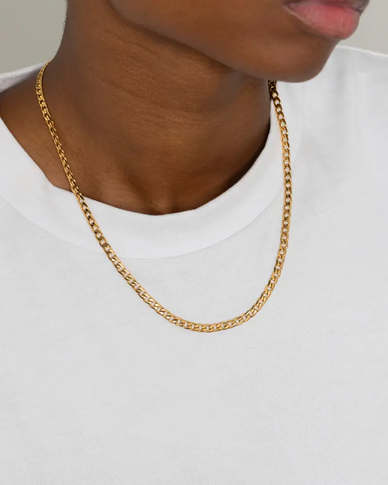 Nxs 4.3Mm Smooth Cut Cuban Chain Gold 1