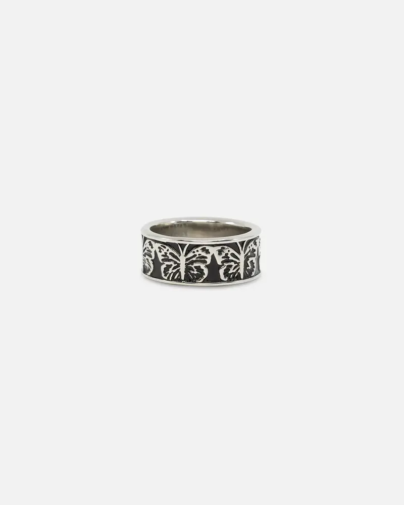 Nxs Butterfly Band Ring Steel/Black 1