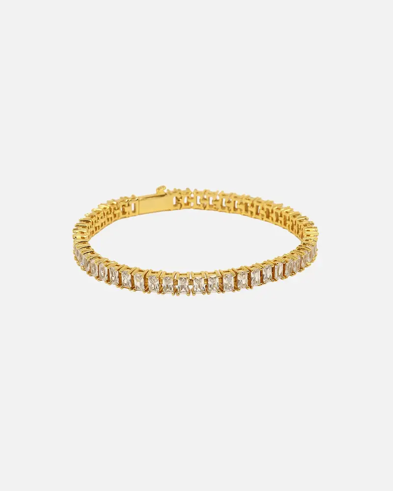 Nxs Iced Baguette Bracelet Iced Gold 1