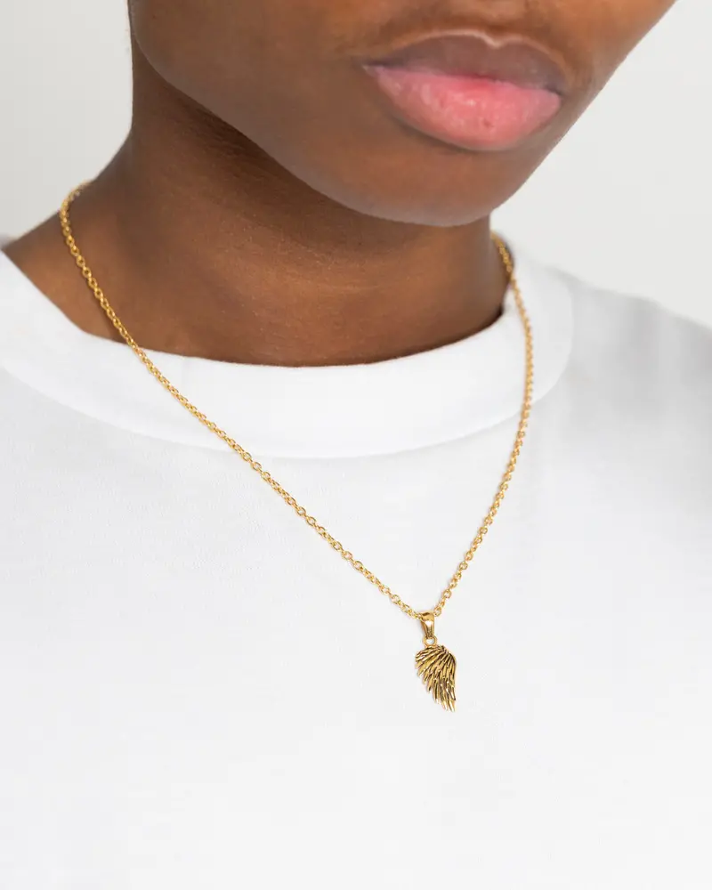 Nxs Wing Necklace Gold 1
