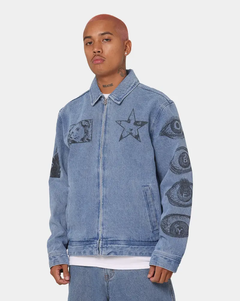 Obey Obey Dreams Denim Jacket Light Indigo 1