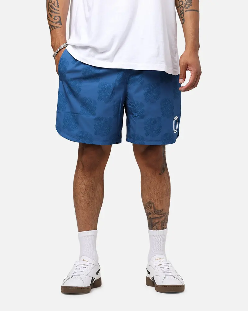 Overtime Damask Woven Short Indigo 1