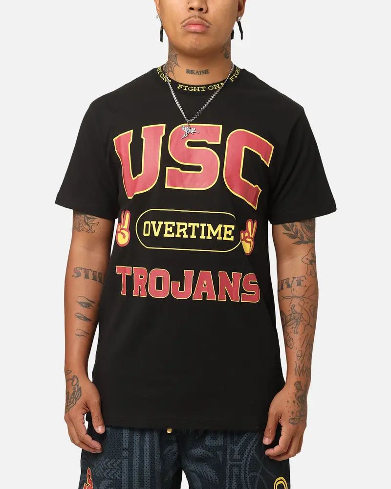 Overtime Usc Trojans Fight On T-Shirt Black 1