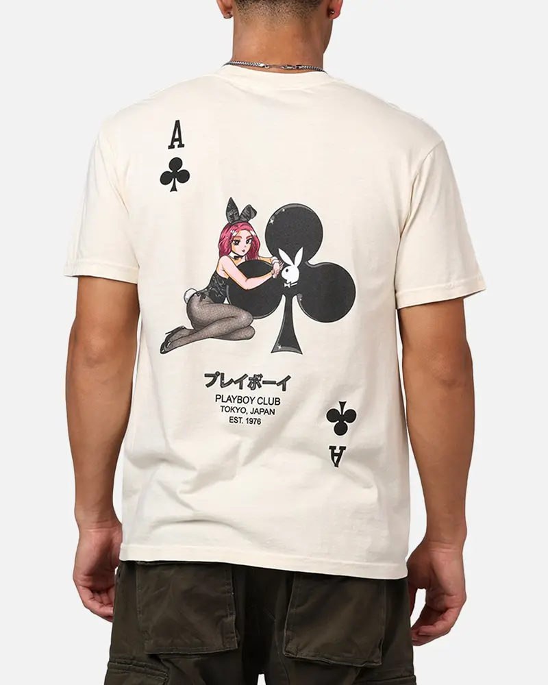 Playboy Ace Of Clubs T-Shirt Sand 1