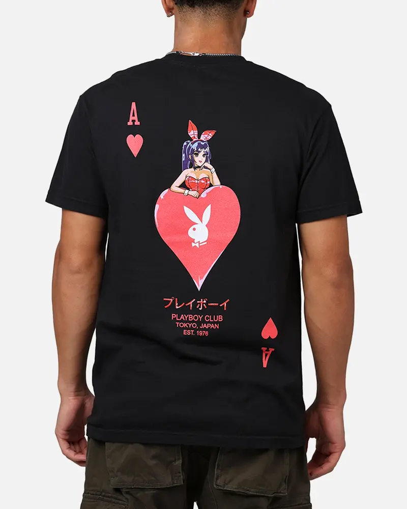 Playboy Ace Of Hearts T-Shirt Black/Red 1