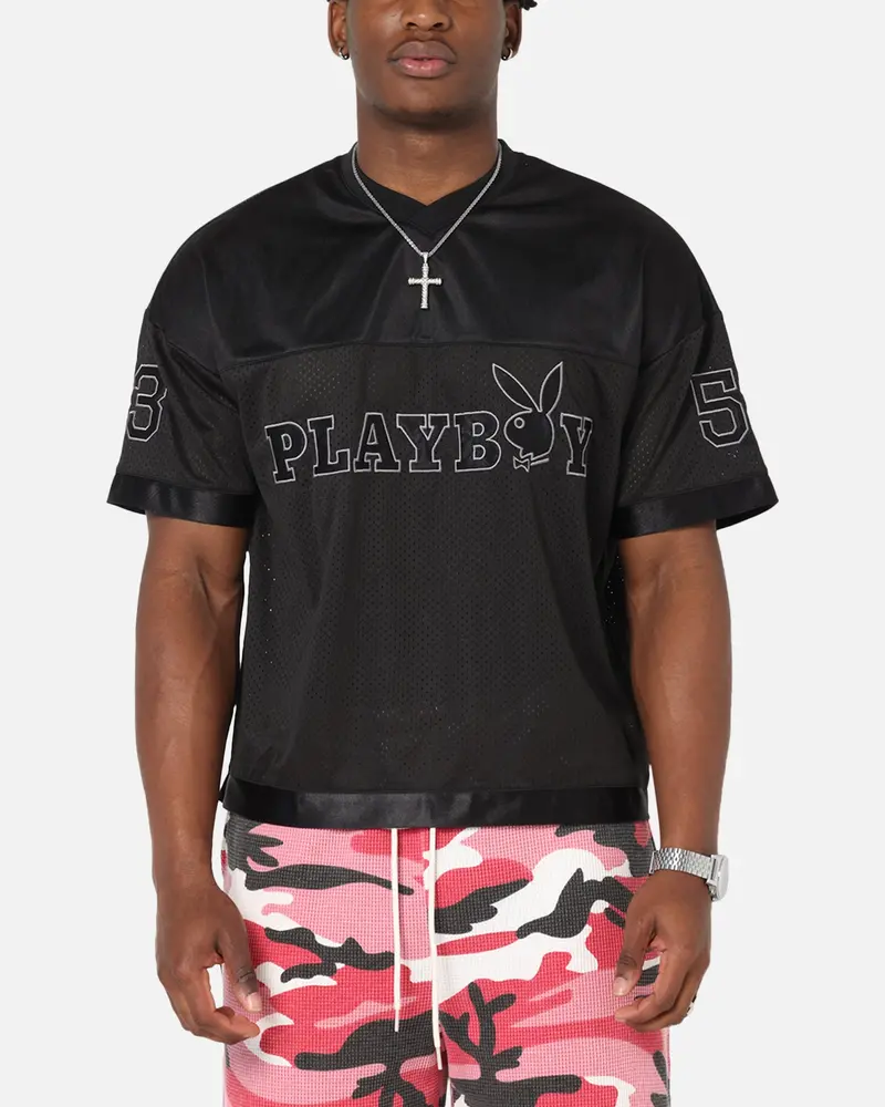 Playboy Boxy Football Jersey Black 1