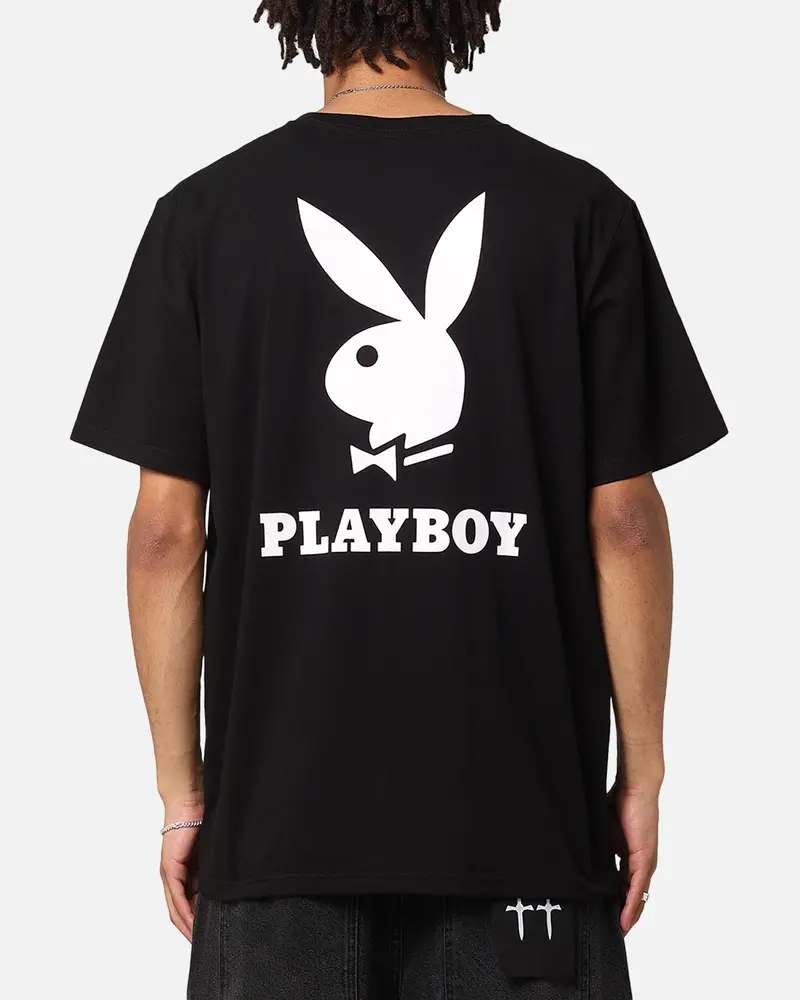Playboy Bunny Lockup T-Shirt Black 1
