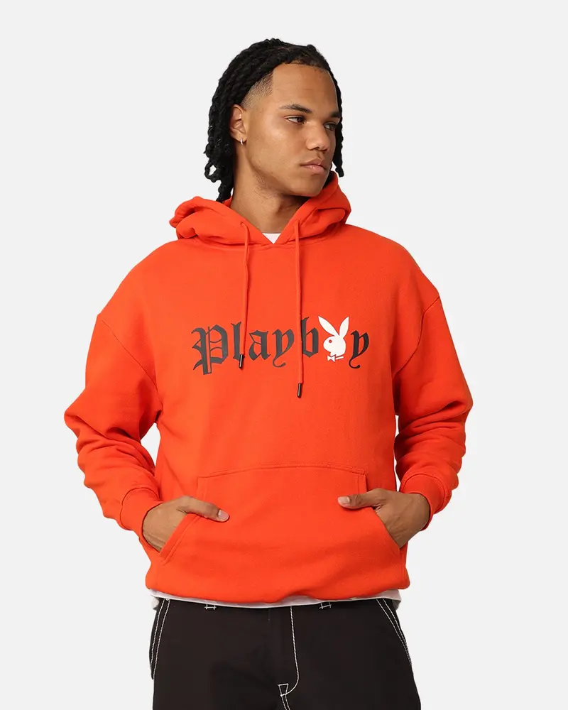 Playboy Bunny O Gothic Hoodie Orange 1