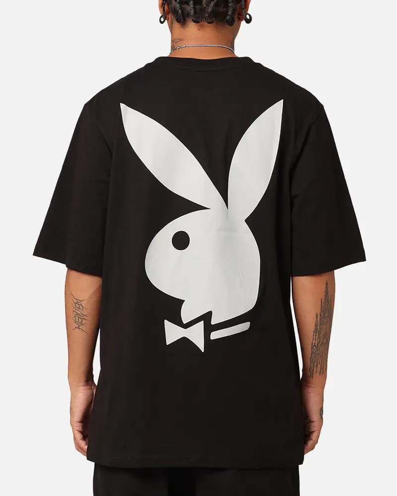 Playboy Bunny Stack T-Shirt Black 1
