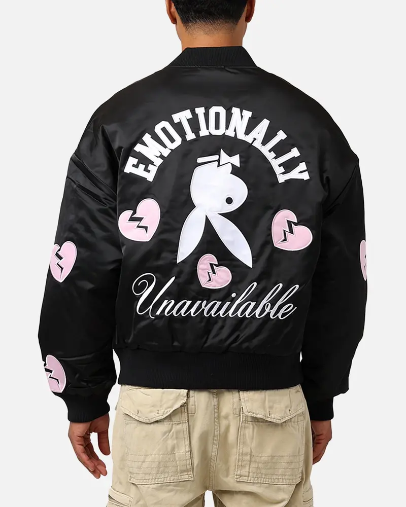Playboy By Culture Kings Loverboy Bomber Jacket Black 1