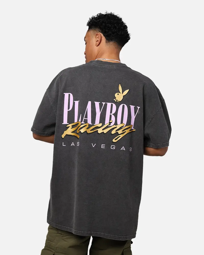 Playboy By Culture Kings Pacemaker T-Shirt Washed Black 1