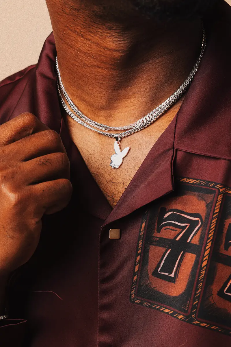 Playboy By House Of Auric Playboy Bunny Pendant Sterling Silver 1