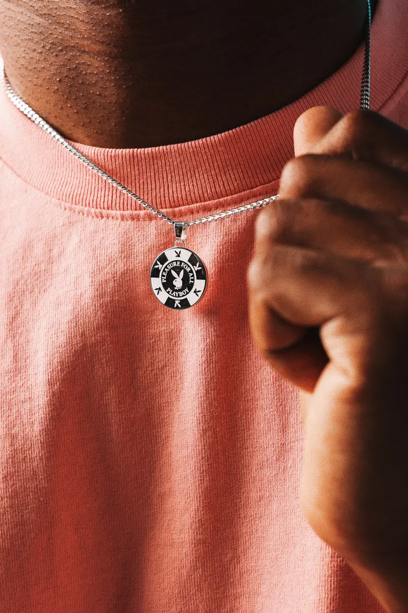 Playboy By House Of Auric Playboy Chip Pendant Sterling Silver 1