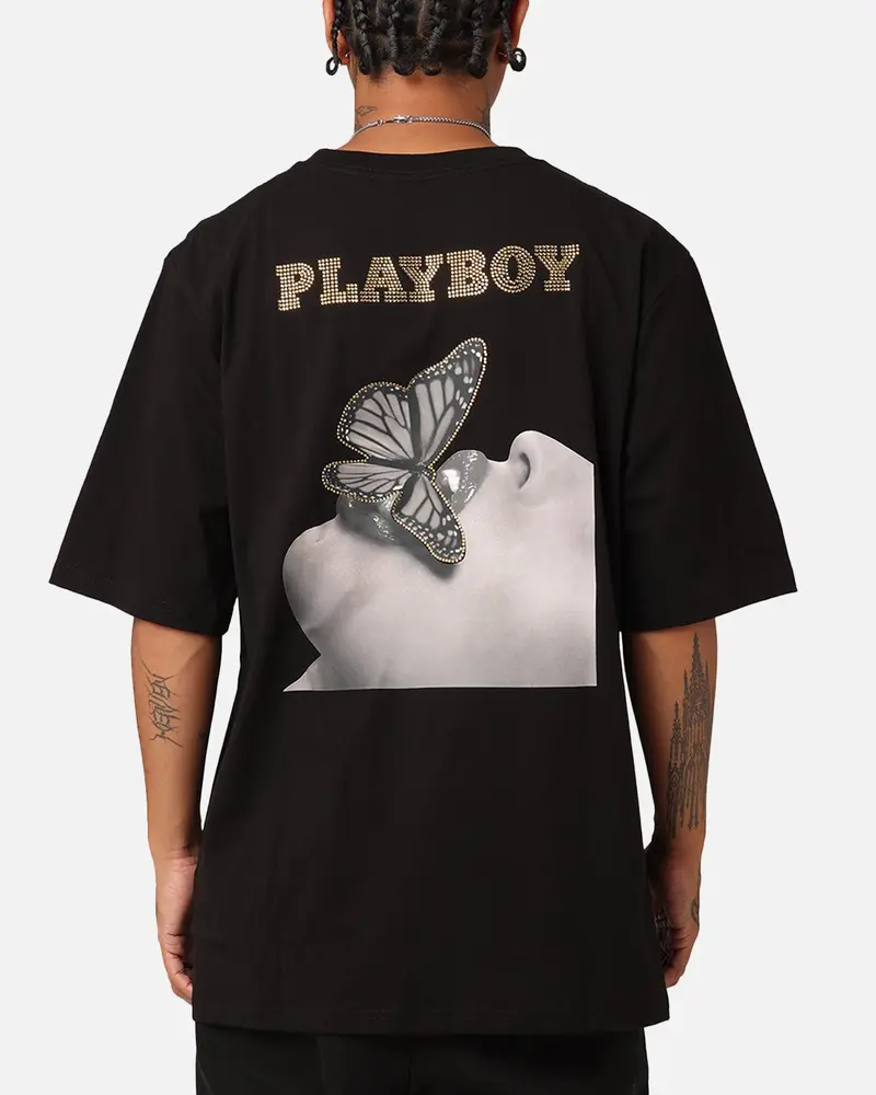 Playboy Diamanté T-Shirt Black 1