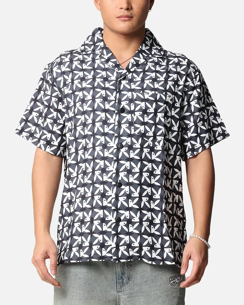 Playboy Half Rhd Repeat Shirt Black 1