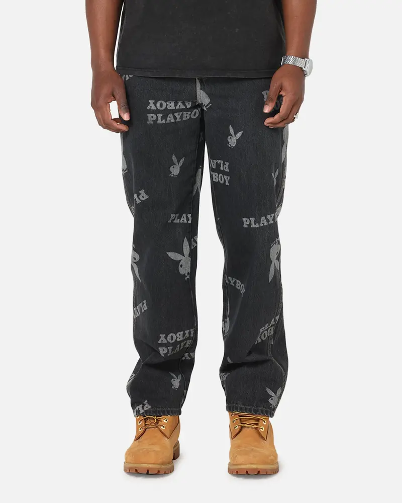 Playboy Mess Denim Jeans Washed Black 1