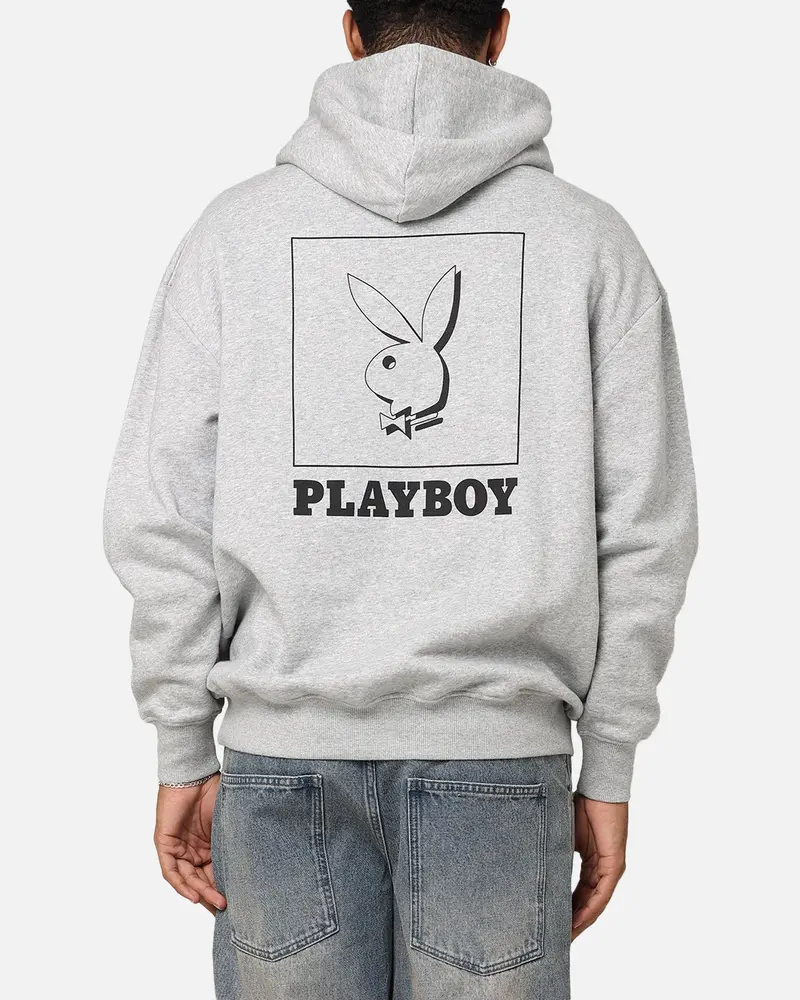 Playboy Solo Rhd Icon Hoodie Grey Marle 1