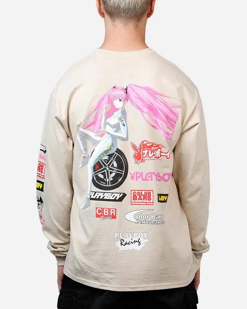 Playboy Sponsors Long Sleeve T-Shirt Sand 1