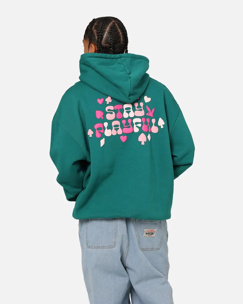 Playboy Stay Playful Hoodie Forest Green 1