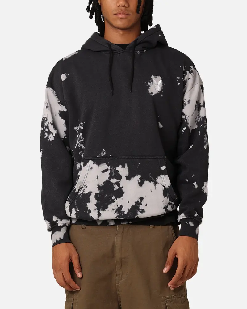 Playboy Tie Dyed Bunny Hoodie Black Tie Dye 1