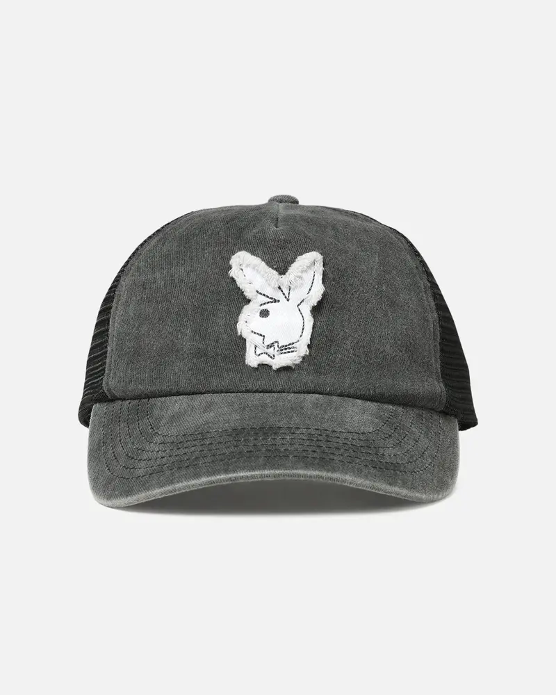 Playboy Vintage Logo Patch Trucker Snapback Black 1
