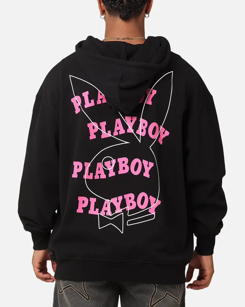 Playboy Wavy Stack Hoodie Black 1