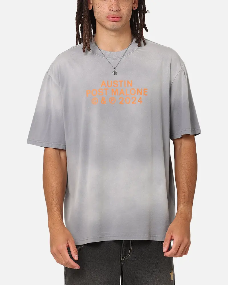 Post Malone Sign Me Up T-Shirt Sun Washed Blue 1