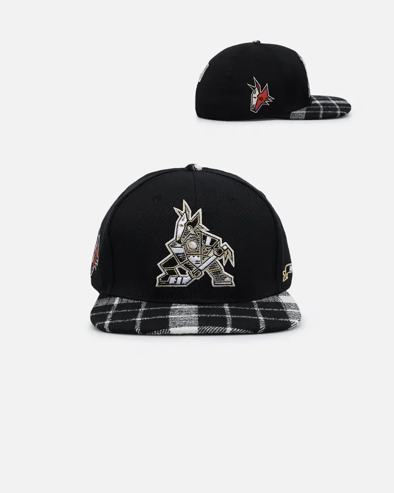 Pro Standard Arizona Coyotes Pro Prep Plaid Snapback Black 1