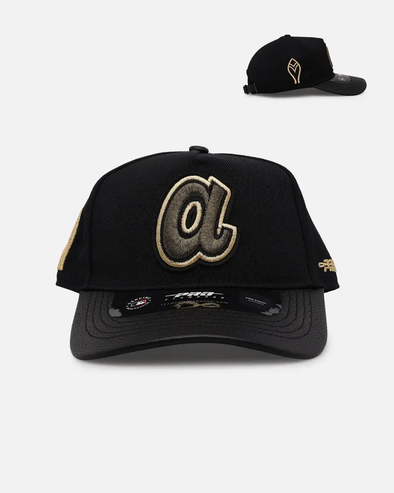 Pro Standard Atlanta Braves 'Gold Twist' Pro Pinch Strapback Black/Gold 1