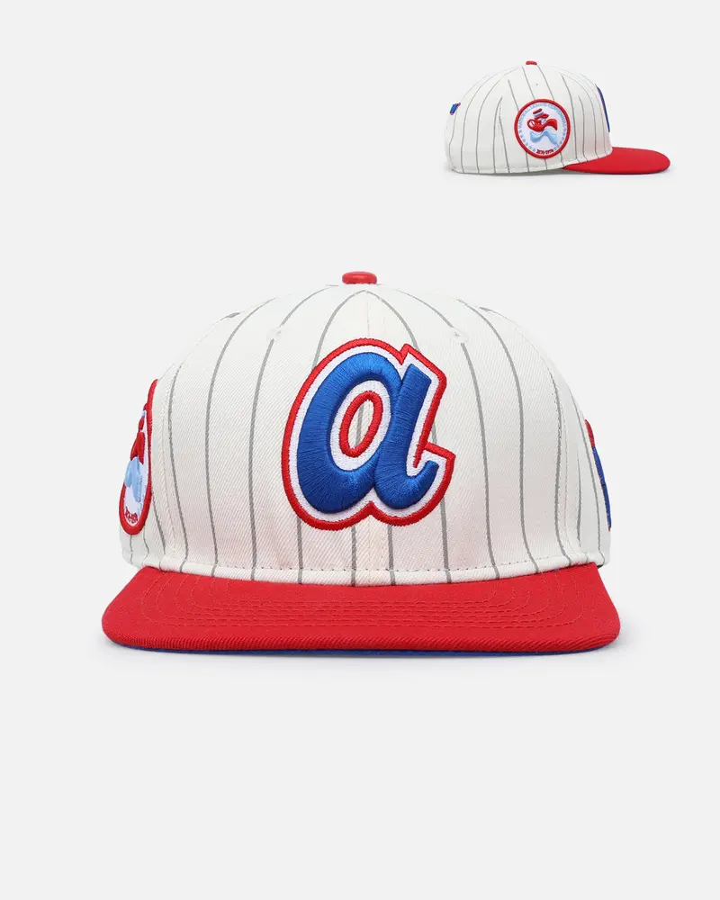 Pro Standard Atlanta Braves Wool Snapback Eggshell/Yellow 1
