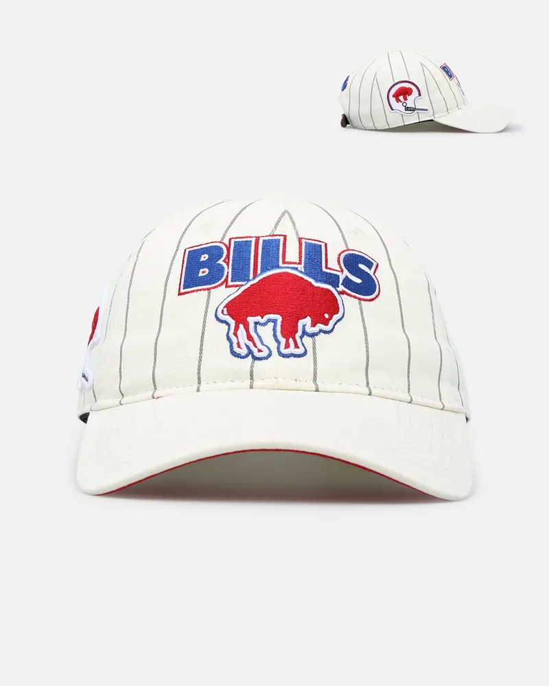 Pro Standard Buffalo Bills Pinstripe Dad Hat Strapback Eggshell/Yellow 1