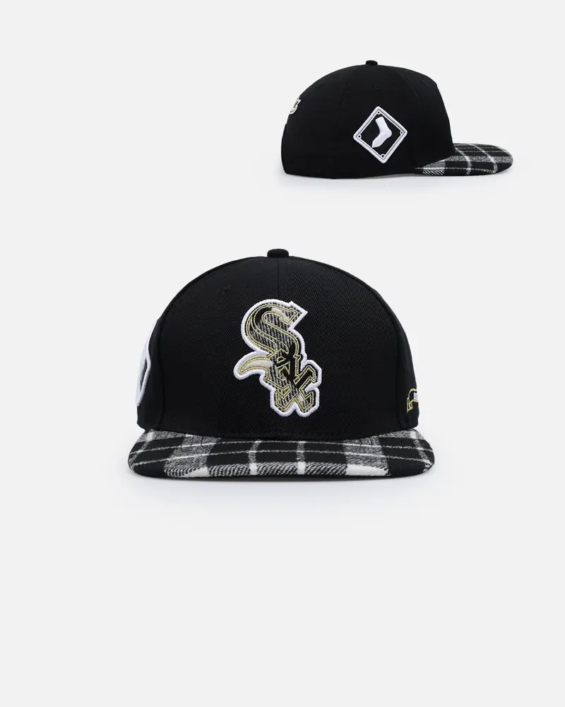 Pro Standard Chicago White Sox Pro Prep Plaid Snapback Black 1
