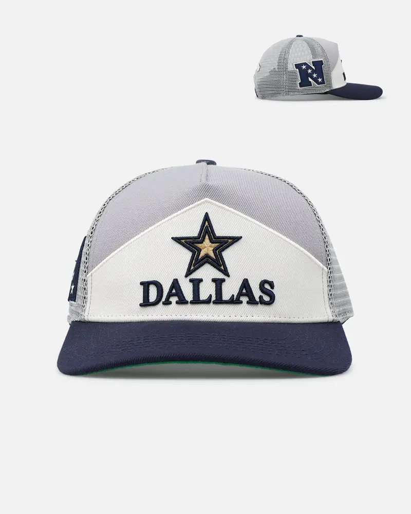 Pro Standard Dallas Cowboys Chevron Pinch Front Trucker Snapback Midnight Navy 1