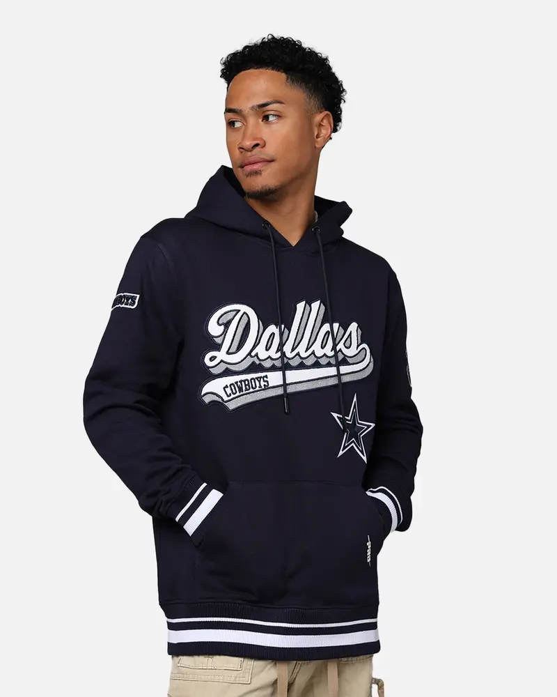 Pro Standard Dallas Cowboys Fleece Pullover Hoodie Midnight Navy 1