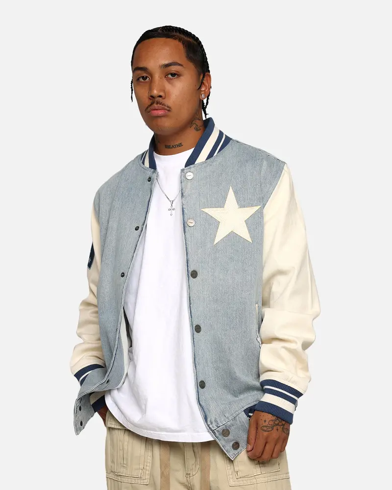 Pro Standard Dallas Cowboys Varsity Denim Jacket Denim/Linen 1