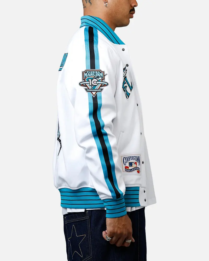 Pro Standard Florida Marlins Double Knit Jacket White 4