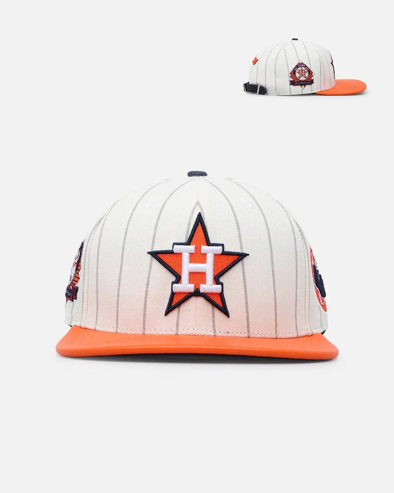 Pro Standard Houston Astros Classic Logo Wool Strapback Eggshell/Yellow 1